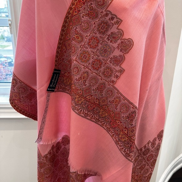 Beautiful Pink Kashmiri Pashmina Stole Scarf Wrap Shawl - Picture 5 of 10